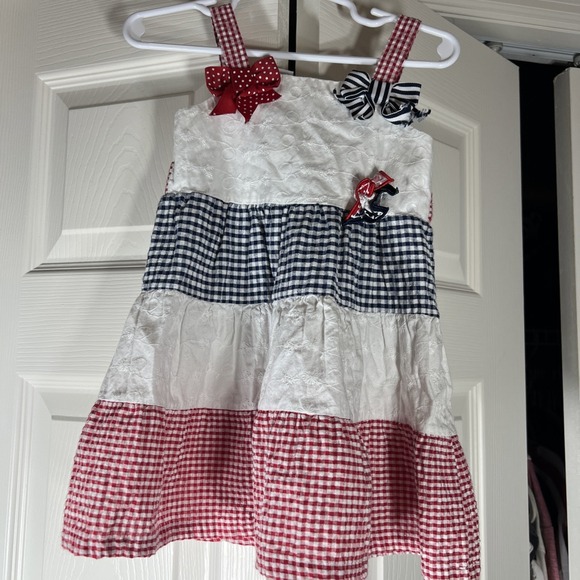 Blueberi Boulevard Other - Blueberri Boulevard Sz 2T Red White &‎ Blue Patriotic Sundress
